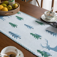 Load image into Gallery viewer, American Deer Jacquard Table Runner Tablecloth Cover Cloth Tailstock Flag
