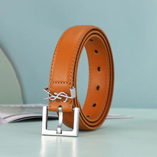 Load image into Gallery viewer, Leather Letter Belts Smooth Buckle Women Belt All-match Ladies Casual Belts Women Fashion Simple Chic Belts
