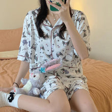 Load image into Gallery viewer, Summer Ins Short-sleeved Shorts Cute Kulomi Summer Pajamas Students Early Autumn Cardigan Home Clothes
