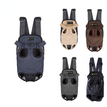 Load image into Gallery viewer, TAILUP Autumn And Winter  Denim Front Pet Carrier Bag Double Shoulder Carrying Small Dog And Cat Quilted Soft Short Plush
