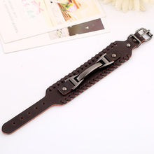 Load image into Gallery viewer, Men's Cattle Leather Bracelet Yiwu Accessories Woven Leather Bracelet
