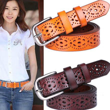 Load image into Gallery viewer, Women Fashion Wide Genuine Leather Belt Without Drilling Luxury Jeans Belts Female Quality Straps
