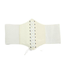 Load image into Gallery viewer, 1Pcs Gothic Dark Lace Up Female Waist Corset Belt Wide PU Leather Belts Women Fashion Slimming Waistband Adjustable Dress Girdle
