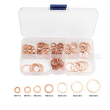 Load image into Gallery viewer, 280/200/120/100Pcs Copper Sealing Solid Gasket Washer Sump Plug Oil For Boat Crush Flat Seal Ring Tool Hardware Accessories
