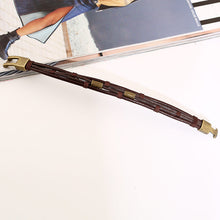 Load image into Gallery viewer, Retro Fashion and Personalized Leather Belt Bracelet Braided Genuine Leather Leather Bracelet

