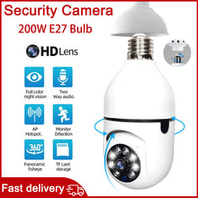 Load image into Gallery viewer, 2MP E27 Lamp Surveillance Camera Nachtzicht Full Color Automatische Menselijk Tracking 4x Digitale Zoom Video Indoor Security Monitor
