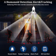 Load image into Gallery viewer, 2MP E27 Lamp Surveillance Camera Nachtzicht Full Color Automatische Menselijk Tracking 4x Digitale Zoom Video Indoor Security Monitor
