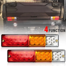 Load image into Gallery viewer, 2PC 20 LED Trailer Rear Tail Light Turn Signal Reverse Stop Brake Running Lamp for Truck RV UTV Camper Caravan Lorry Boat Tipper
