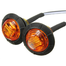 Load image into Gallery viewer, 2PCS 12V/24V 3LED 3/4" Round Trailer Side Marker Lights Yellow White Red For Trucks Clearance Lights Truck Turn Signal Lamp
