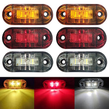 Load image into Gallery viewer, 2PCS 12V 24V LED Side Marker Lights Warning Tail Light Auto Car External Lights Trailer Truck Lorry Yellow Orange White Red
