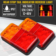 Load image into Gallery viewer, 2PCS 12V 24V LED Tail Light Taillight Turn Signal Indicator Stop Lamp Rear Brake Light for Car Truck Trailer Caravan
