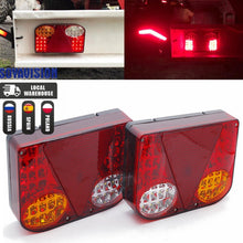 Load image into Gallery viewer, 2PCS 12V LED Car Truck Tail Light  Rear Brake Light Turn Signal Lamp Indicator For Van Lorry Trailer Reverse Stop Lamp Taillight
