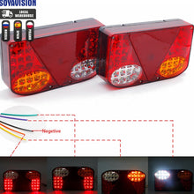 Load image into Gallery viewer, 2PCS 12V LED Car Truck Tail Light  Rear Brake Light Turn Signal Lamp Indicator For Van Lorry Trailer Reverse Stop Lamp Taillight
