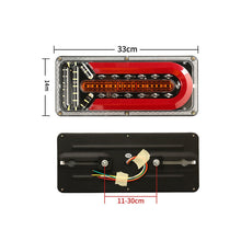 Load image into Gallery viewer, 2PCS 24V Waterproof Universal Truck LED Rear Taillight Boat RV Caravan Van Flow Steering Brake Reversing Traffic Fog Lamp
