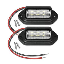Load image into Gallery viewer, 2PCS 6 LED Car License Number Plate Light For SUV Truck Trailer Van Tag Step Lamp White Bulbs Car Products License Plate Lights
