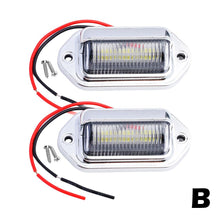 Load image into Gallery viewer, 2PCS 6 LED Car License Number Plate Light For SUV Truck Trailer Van Tag Step Lamp White Bulbs Car Products License Plate Lights
