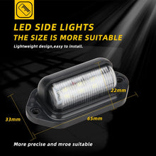 Load image into Gallery viewer, 2PCS 6 SMD LED Side Marker Indicator Light For SUV Truck Trailer 24V Lorry Warning Taillight License Plate Light Clearance Lamp
