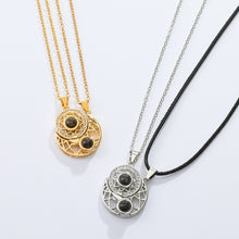 Load image into Gallery viewer, 2PCS Magnetic Couple Matching Necklace 100 Languages I Love You Projection Sun Moon Heart Shape Magnet Paired Pendant Lover Gift
