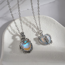 Load image into Gallery viewer, 2PCS Magnetic Couple Matching Necklace 100 Languages I Love You Projection Sun Moon Heart Shape Magnet Paired Pendant Lover Gift
