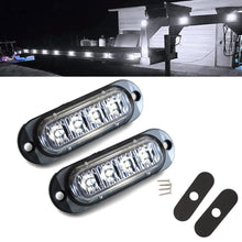 Load image into Gallery viewer, 2PCS Warning Light 4LED Trailer Truck Red Orange White 12V-24V LED Side Marker Lamp Car  Accessories Parking Lights for Trucks
