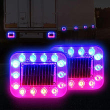 Load image into Gallery viewer, 2PCS anti-tail strobe Light Warning Light Flashing Taillight Truck Lamp Seven Color Waterproof for Magnet Switch Solar Energy
