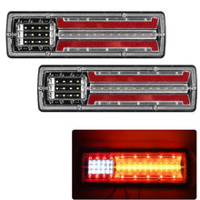 Load image into Gallery viewer, 2Pcs 12V/24V Car Trailer Trucks Tail lights Car LED Rear Tail Light Running Turn Signal Rear Lamps Lorry Bus Taillight Parts
