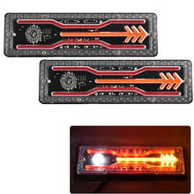 Load image into Gallery viewer, 2Pcs 12V/24V Car Trailer Trucks Tail lights Car LED Rear Tail Light Running Turn Signal Rear Lamps Lorry Bus Taillight Parts
