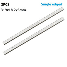 Load image into Gallery viewer, 2Pcs 319x18.2x3.2mm Planer Blade Knives HSS Single Edge Planer Cutting Tool For JET JWP-12 COBRA GMC Ryobi AP13 MA1931 CT-340
