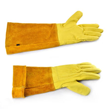 Load image into Gallery viewer, 2Pcs Leather Breathable Gauntlet Gloves Rose Pruning Long Sleeve Gloves for Men and Women Best Gardening Glove Garden Gifts
