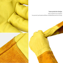 Load image into Gallery viewer, 2Pcs Leather Breathable Gauntlet Gloves Rose Pruning Long Sleeve Gloves for Men and Women Best Gardening Glove Garden Gifts

