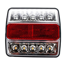 Load image into Gallery viewer, 2Pcs Rear LED Submersible Trailer Tail Lights Kit 12V 15LED Boat Marker Truck Waterproof Lamps Universal for Campers Taillights
