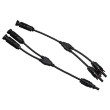 Load image into Gallery viewer, 2Y Branch parallel connection 30A 1000V Electrical Solar Connector Photovoltaic 2pcs solar Panel Cable Wire Connector
