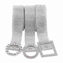 Load image into Gallery viewer, Bridal Wedding Dress Versatile Water Belt Fashion Geometric Buckle Sequin Belt
