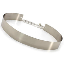 Load image into Gallery viewer, Women Fashion Wide Plate Waist Mirror Chains Waistband Metallic Belt
