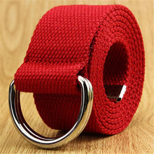 Load image into Gallery viewer, Jeans Canvas Military Belt Double D-ring Buckle Casual Women Belt Web Men
