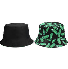 Load image into Gallery viewer, Pickle Rick Cotton New Bucket Hat Rick Fishing Cap US Anime Cotton print Fisherman Bob Hat Sun Fishing boonie Hat
