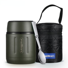Load image into Gallery viewer, Food Thermos,  Portable Thermos Boxes, Insulated Lunch Box, 500ML, 316 Stainless Steel , BPA Free，With Spoon

