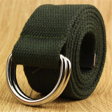 Load image into Gallery viewer, Jeans Canvas Military Belt Double D-ring Buckle Casual Women Belt Web Men
