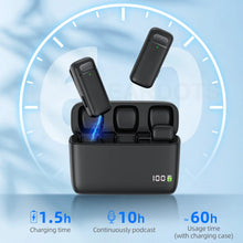 Load image into Gallery viewer, 2in1 K30 Wireless Lavalier Microphone For iPhone Android Phone Camera Audio Video 2 Clip-on Microphones For YouTube TikTok Live
