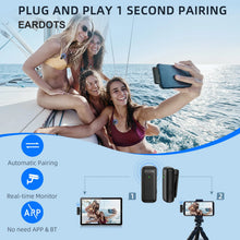 Load image into Gallery viewer, 2in1 K30 Wireless Lavalier Microphone For iPhone Android Phone Camera Audio Video 2 Clip-on Microphones For YouTube TikTok Live
