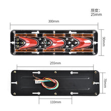 Load image into Gallery viewer, 2pcs 12V/24V Trailer Truck Caravan Boat Car Led Rear Stop Tail Light Waterproof Flow Steering Brake Reversing Traffic Fog Lamp
