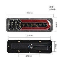 Load image into Gallery viewer, 2pcs 12V/24V Trailer Truck Caravan Boat Car Led Rear Stop Tail Light Waterproof Flow Steering Brake Reversing Traffic Fog Lamp
