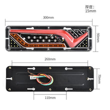 Load image into Gallery viewer, 2pcs 12V/24V Trailer Truck Caravan Boat Car Led Rear Stop Tail Light Waterproof Flow Steering Brake Reversing Traffic Fog Lamp
