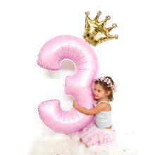 Load image into Gallery viewer, 2pcs 32inch Digit Foil Balloons Number Air Balloon happy  Birthday Party Decorations Kids toy ball Ans Decoracao Coroa

