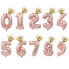 Load image into Gallery viewer, 2pcs 32inch Digit Foil Balloons Number Air Balloon happy  Birthday Party Decorations Kids toy ball Ans Decoracao Coroa
