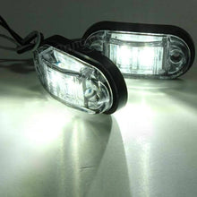 Load image into Gallery viewer, 2pcs LED  Side Marker Lights Clearance Car Trailer Caravan 12V Waterproof White E11 Bulb for Truck
