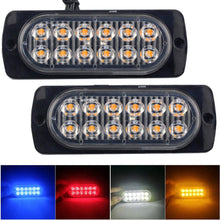 Load image into Gallery viewer, 2pcs Led Warning Light Cheap Grille Emergency Lamp Lightbar Truck Car Beacon Lamp Amber Traffic Light 12V 24V Car Light Lighting
