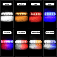 Load image into Gallery viewer, 2x Truck 12V 24V 6smd LED Strobe Warning Light Strobe Grille Flashing Lightbar Car Beacon Lamp Amber Yellow White Traffic Light

