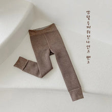 Load image into Gallery viewer, 3-12 Years 2023 New Kids Pants Girls Tights Fur Lining Warm Pantyhose Children Skinny Leggings for Winter
