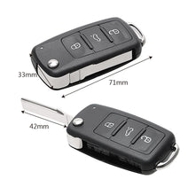 Load image into Gallery viewer, 3 Buttons Car Key Shell Remote Flip for Beetle/Caddy/Eos/Golf/Jetta/Polo/Scirocco/Tiguan/Touran/UP For Blank Keys Cover Case
